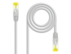 Cabo de Rede Cat6A 10m SFTP RJ45 AWG26 Gris - Nanocable