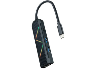 Hub Nanocable Hub USB Tipo C 10.16.0401 USB/USB-C/HDMI Negro