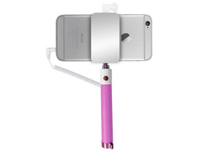 Pau selfie Monopod com espelho trasero Rose Red