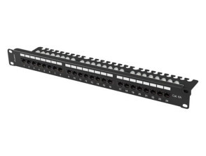 Comprar PANEL DE CONEXÕES 24 PUERTOS 1U 19" CAT.6A UTP CON ORGANIZADOR DE CABLES NEGRO PANEL DE CONEXÕES 24 PUERTOS 1U 19" CAT.6A UTP CON ORGANIZADOR DE CABLES NEGRO