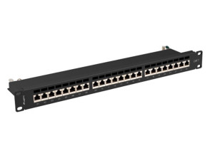 Comprar PANEL DE CONEXÕES 24 PUERTOS 1U 19" CAT.7 FTP BLINDADO NEGRO PANEL DE CONEXÕES 24 PUERTOS 1U 19" CAT.7 FTP BLINDADO NEGRO