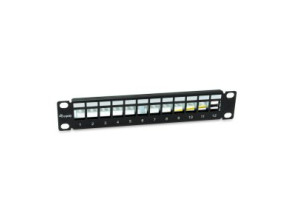 Comprar Patch Panel Vacío Cat.6 Apantallado 12 Puertos Keystone 1U RAL9005 - Equip Patch Panel Vacío Cat.6 Apantallado 12 Puertos Keystone 1U RAL9005 - Equip