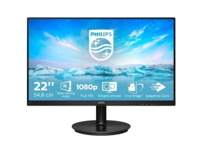 Monitor Philips V Line Preto 21.5 FullHD LED VA 221V8/00
