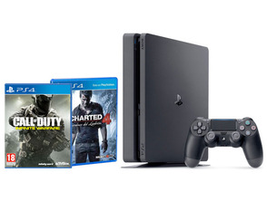 Playstation 4 Slim (500Gb) + Call of Duty Infinite Warfare + Uncharted 4