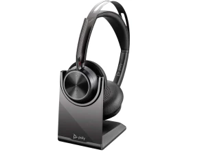 Auriculares sem fio Poly Voyager Focus 2 com adaptador USB-C e Suporte de carga