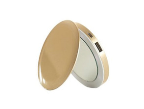 Espelho Bolsa Power Bank 3000mAh Ouro