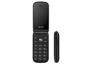 Qubo X-209 Telefone para Pessoas Maiores 2.4", 4G, Botão SOS, Tapa, 1000 mAh - Preto