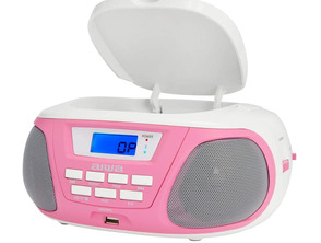 Rádio CD Aiwa Boombox BBTU-300PK Rosa