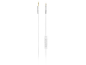 Reposição cabo de áudio com controle de volume para Sennheiser HD 4.30 i Branco