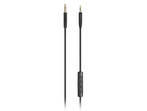 Reposição cabo de áudio com controle de volume para Sennheiser HD 4.30 i Preto