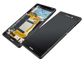 Reposto ecrã com marco Sony Xperia M4 Aqua (E2303/E2306/E2353) Preto