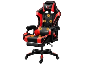Comprar Cadeira Gaming PowerGaming com Massagem em 7 pontos Vermelho/Negro - Reposapiés Cadeira Gaming PowerGaming com Massagem em 7 pontos Vermelho/Negro - Reposapiés