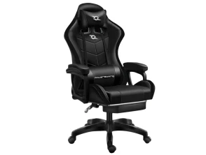 Comprar Cadeira Gaming PowerGaming Preto com Massagem e Altavoz Bluetooth - Reposapiés Cadeira Gaming PowerGaming Preto com Massagem e Altavoz Bluetooth - Reposapiés