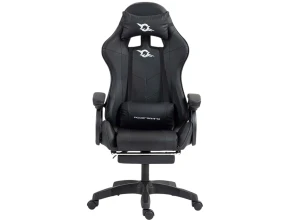 Comprar Cadeira PowerGaming Preto com Reposapiés Cadeira PowerGaming Preto com Reposapiés