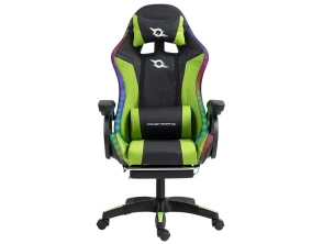 Comprar PowerGaming Cadeira LED RGB Reposapiés Preto+Verde PowerGaming Cadeira LED RGB Reposapiés Preto+Verde