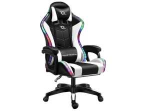 Comprar Cadeira Gaming PowerGaming LED RGB Branco/Negro Cadeira Gaming PowerGaming LED RGB Branco/Negro