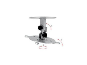 Techo para Projetor OMB Monoprojector - Suporte Orientável +-30o, Giro 360o, 15kg - Prata