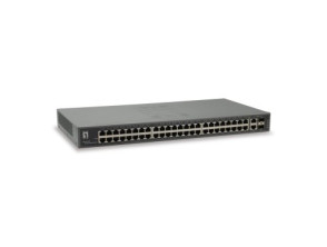 Switch Level One - Switch Ethernet Fast de 50 Portos, 2 Combo Gigabit SFP/RJ45