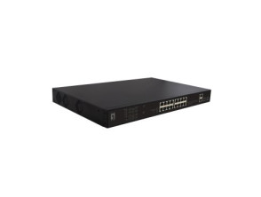 Comutador Level One não gerenciado 16P 10/100 PoE 270W + 2 Gigabit + 2 SFP