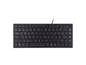 TECLADO UNYKA COMPACTO ULTRA PLANO KB 302 MINI USB 83 TECLAS COLOR NEGRO