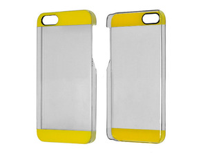 Carcaça Transparente Plastic Case para iPhone 5/5S Amarelo