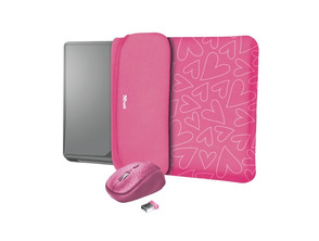 Comprar Trust Yvo Corazones Funda + Ratón 15,6 '' Rosa Trust Yvo Corazones Funda + Ratón 15,6 '' Rosa