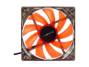 Ventilador Interno UNYKAch 120mm Translúcido com LED Vermelho e 9 Aspas