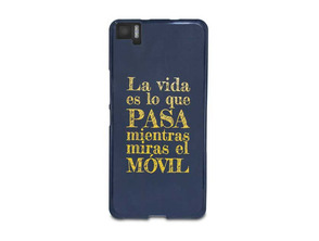 Funda TPU Azul Tacto Goma La Vida - BQ Aquaris M5