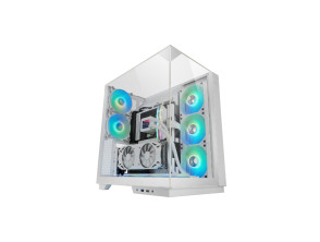 CAIXA SEMITORRE GAMING MARS MC3GF CRISTAL TEMPLADO ARGB BLANCA 383mm GPU 1x3.5 3x2.5