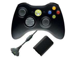 Wireless Controller Xbox 360 + Play & Charge Kit Black