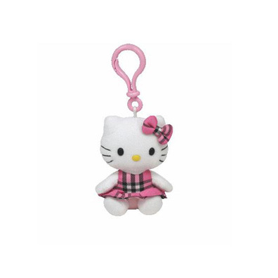 Peluche Hello Kitty Rosa 13cm con mosquetón
