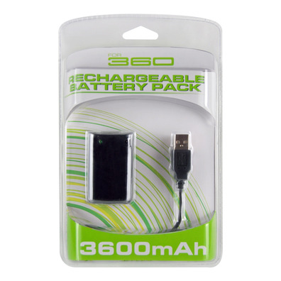 3600 mAh Rechargeable Battery for Xbox 360 Black