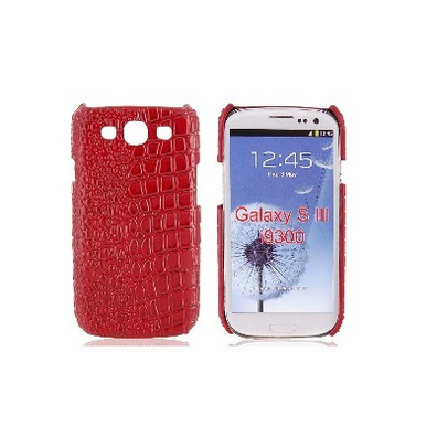 Carcaça Samsung Galaxy S III i9300 (Crocodile Skin Vermelho)