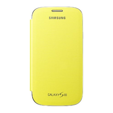 Funda com tampa original amarela para Samsung Galaxy S III