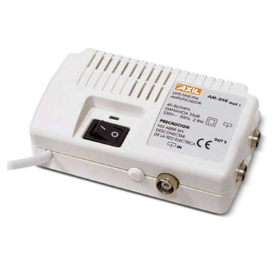 AMPLIFICADORES INTERNOS 25db 2 SALIDAS + LTE + ANTI FILTRO 4G