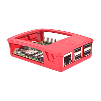 RASPBERRY Caixa para Framboesa Oficial Pi 3, Vermelho, Branco