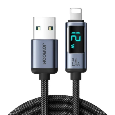 Cabo USB A a Lightning Joyroom com Tela LED