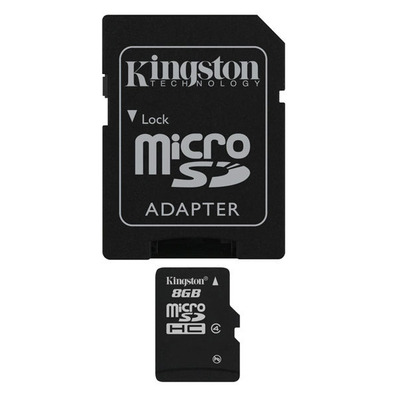 MEM MICRO SD 8GB REINGSTON CL4 + ADAPT SD