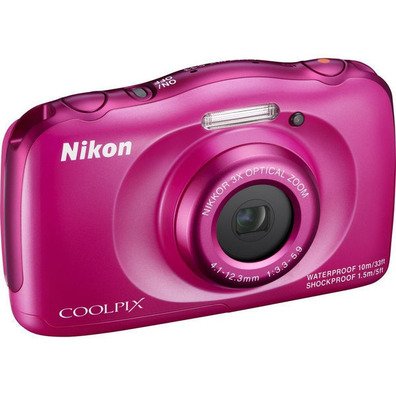 NIKON COOLPIX S33 Rosa KIT Câmara aquática