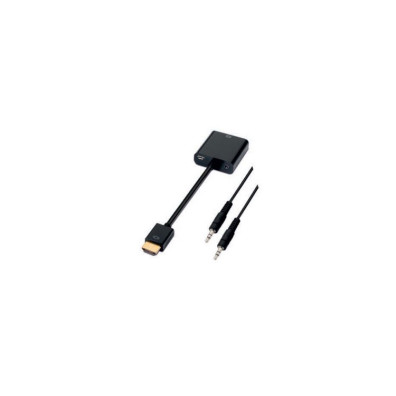 Conversor HDMI a VGA + Audio 10 cm Preto - Nanocable