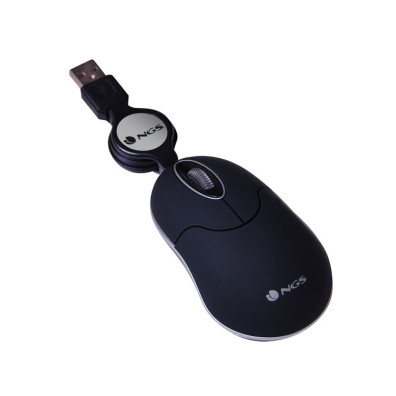 Rato Óptico Retrátil para Notebook - Preto NGS