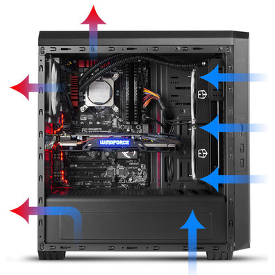 NOX Hummer ZS USB Tower 3.0 Preto