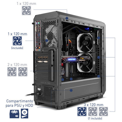 NOX Hummer ZS USB Tower 3.0 Preto