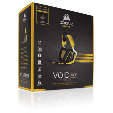 AURICULARES CORSAIR Gaming VOID Wireless SE Dolby 7.1 USB Amarelo