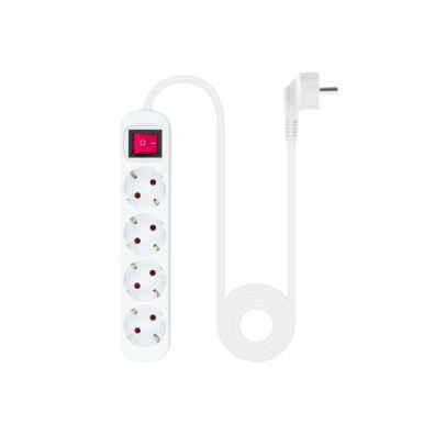REGLETA PROTECTORA 4 TOMAS COM INTERRUPTOR BLANCO NANOCABLE