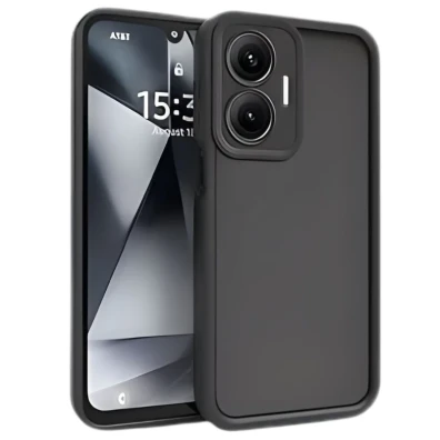 Capa Xiaomi Pouco F7 Square Liquid Premium Preto - Proteção Elegante e Resistente