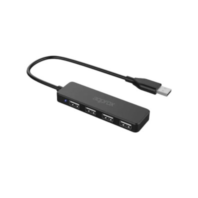 HUB 4 Portos USB 2.0 Preto - Marca APPROX