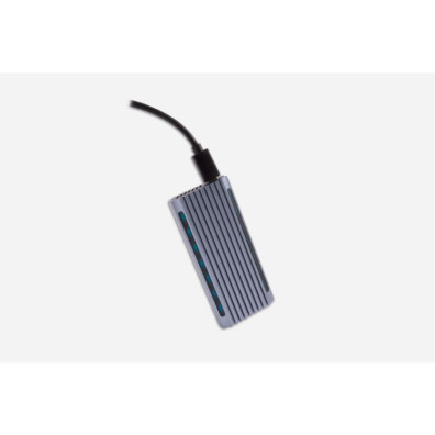 CAIXA EXTERNA SSD M.2 NVMe RGB USB3.1 PLATA DEEPGAMING