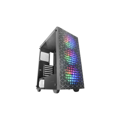 CAIXA ATX MARS GAMING MCMAG NEGRA - Dupla Rejilla Frontal Magnética - Lateral de Cristal