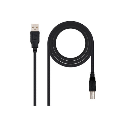 CABLE USB 2.0 IMPRESORA TIPO USB A/M-B/M 3 M NEGRO NANOCABLE
